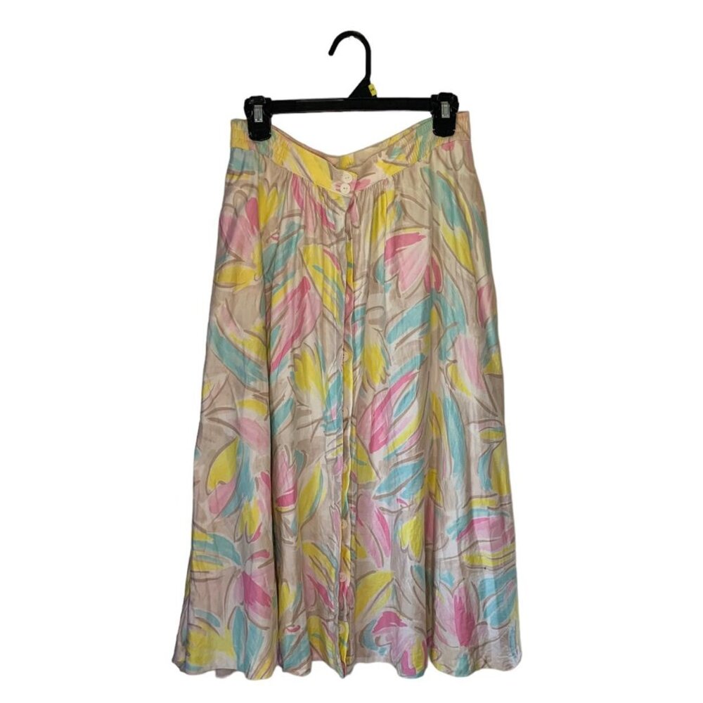 Vintage LOUBELLA California Fashion Pastel Midi Skirt